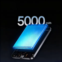 Banque d'alimentation sans fil magnétique ultra-mince originale mi 5000mAh 15W sans fil 22.5W PD Chargeur portable Argent Blanc