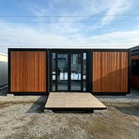 Maison conteneur durable de 20 à 40 pieds en panneaux sandwich d'acier, luxueuse, insonorisée et résistante aux ouragans, pour villa, supermarché, bureau à domicile