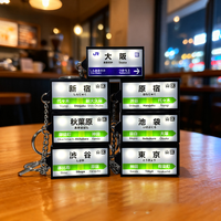 Proveedor de Soluciones Integrales, Llavero Colgante Personalizado con Caja de Luz LED de Plástico, Tokio, Ikebukuro, Shinjuku, Shibuya, Osaka