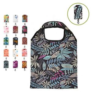 Gilet fourre-tout en polyester, réutilisable et écologique, sac d'épicerie bon marché, sacs à provisions pliables avec logos - Product Image 2