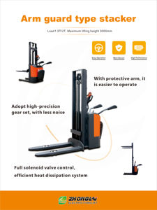 सभी इलेक्ट्रिक पहुंच स्टेकर 1 टन 1.5 टन 2 टन गोदाम संकीर्ण गलियारे चलने प्रकार इलेक्ट्रिक पैलेट स्टेकर - Product Image 2