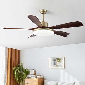 42/52 Inch 3/5 Straight Blades Wooden Fancy Large <b>Living</b> <b>Room</b> Low Profile Luxury High <b>Ceiling</b> Fan Lamp With <b>Led</b> <b>Light</b> and Remote - Product Image 4