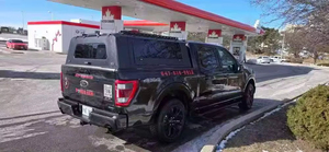 Capot de <span class=keywords><strong>camion</strong></span> verrouillable pour Ford F-150 avec barres de toit, auvent de chargement robuste et résistant aux intempéries pour pick-up, utilisation extérieure - Product Image 5