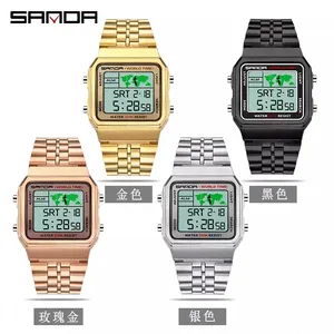 Sanda Tj500 Watch Top Luxury Brand Waterproof Sport Watch Chronograph Quartz Stainless Steel Reloj De Hombre