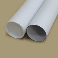 Weiß braun Kraft papier Verpackung Malerei Poster Karton Zylinder Versand karton Röhren Verpackung mit Kappen