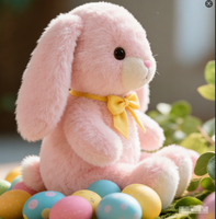 Peluche de lapin rose à oreilles tombantes sur mesure, jouet en peluche pour enfants, fabricant de peluches OEM