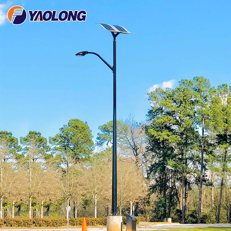 Lampu Jalan Taman, Aluminium/Baja Tahan Karat/Lampu Baja Galvanis Tiang Lampu Surya Kualitas Tinggi untuk Taman