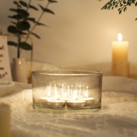 Grosir cangkir kosong bening untuk stoples lilin kaca stoples lilin besar untuk dekorasi pernikahan liburan