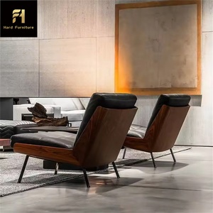 Chaise d'Appoint Moderne Italienne en Cuir Durable Garantie de 10 Ans <span class=keywords><strong>Meubles</strong></span> de Salon de Style Loisirs <span class=keywords><strong>Fauteuil</strong></span> pour Chambre à Coucher Appartement - Product Image 2