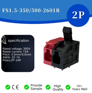 AOSI Rot-Schwarzer Farbiger Schnell-Steckklemmenanschluss <span class=keywords><strong>803R</strong></span> 10A Nylon für PCB LED-Beleuchtung & Stromversorgung - Product Image 5