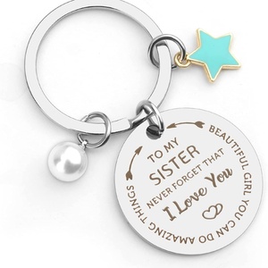 Accessoires DIY en gros : Porte-clés en acier inoxydable, pendentif rond, breloque cœur, différentes formes, logo émaillé, porte-clés personnalisé - Product Image 5
