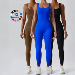 Combinaison gainante sans couture personnalisée avec logo d'usine, une pièce de yoga sans couture grande taille pour femme - Product Image 1