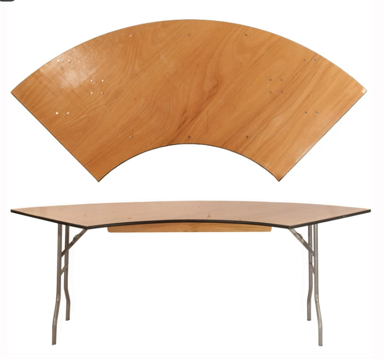 Table en forme d'éventail
