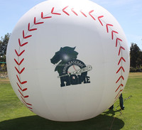 Modèle de ballon de baseball gonflable géant personnalisé avec logo en 3D gratuit pour la publicité en plein air