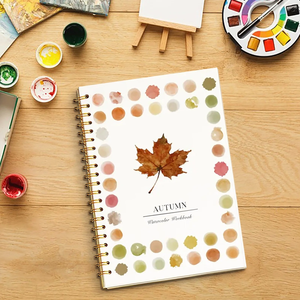Cahier de papier <span class=keywords><strong>aquarelle</strong></span> pour débutants sur le thème de l'automne, scènes de nature faciles, cadeau pour adultes et adolescents - Product Image 2
