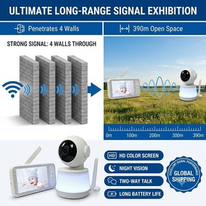 Babyphone WiFi double bande 2,4G 5G KT524T avec écran IPS 5 pouces 720P HD, caméra vidéo sans fil pour bébé avec contrôle par application téléphonique - Product Image 5