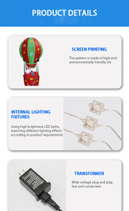 Ballon à air chaud gonflable de Noël de 2,1 mètres avec Père Noël, lumière rotative pneumatique, décoration de jardin et jouets - Product Image 6