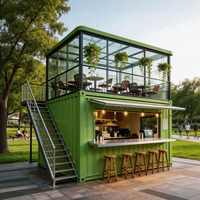 Maison Conteneur Préfabriquée Moderne de Luxe, Maison Modulaire Créative pour Célébrités d'Internet, Idéale pour les Rues Gastronomiques