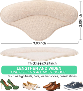 Autocollants antidérapants pour talons, autocollants en éponge douce pour talons, coussinets en <span class=keywords><strong>silicone</strong></span> respirants, coussinets de soin des pieds, inserts pour talons de chaussures - Product Image 2