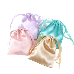 Sacchetto in Raso Lucido Morbido con Coulisse, Borsa in Seta per Gioielli, Confezione Regalo per Matrimonio, Cosmetici, Accessori per Capelli - Product Image 5