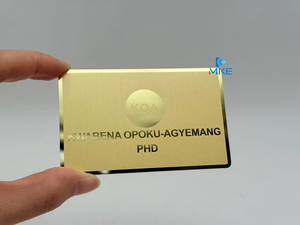 Gravür baskı ile beyaz ve altın ayna parlak iş paslanmaz çelik kartlar - Product Image 3