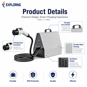 Nouvelle station de charge rapide mobile intelligente pour véhicules électriques 7 kW DC de type B, avec indice de protection IP54 et garantie de 12 mois - Product Image 4