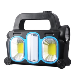 Solar Powered Handheld <b>Spotlight</b> Outdoor Camping Cob Led Light Usb Rechargeable Emergency Lighting - Product Image 1