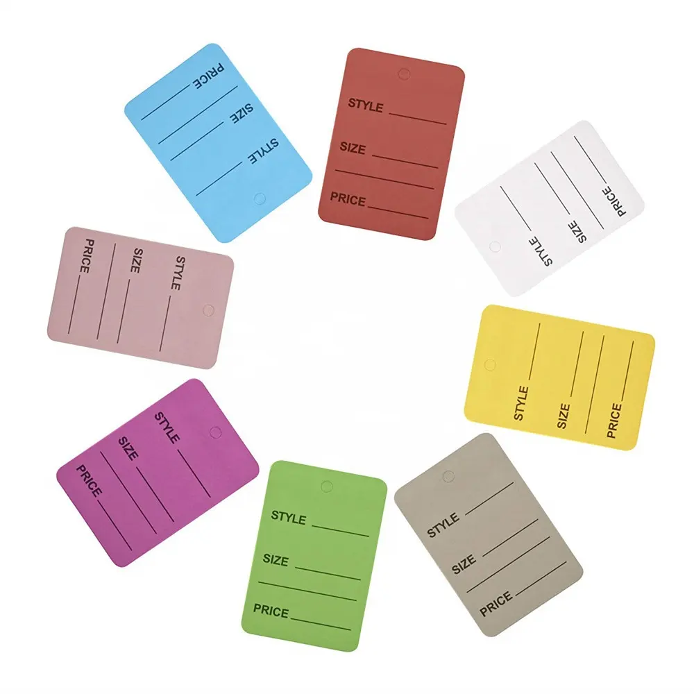 DIY Sale Tag Price Hangtags Garment Baking Jewelry Price Labels Colorized Blank Merchandise Tags Marking Price Paper Tag