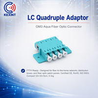 KEXINT LC Quadruple FTTH Multi Mode OM3 Aqua 4 Core Konektor Optik Serat Optik Adaptor
