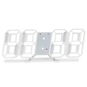 Creative Multifunctional 3D Digital Stereoscopic Intelligent Photosensitive Belt Temperature LED Wall-Mounted Desktop Clock
