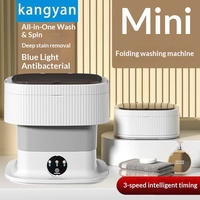 Lave-linge pliable étanche avec fonction d'essorage intégrée, mini lave-linge portable pour sous-vêtements et chaussettes, gadget de nettoyage