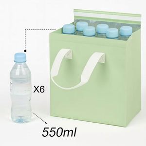 Sac de livraison alimentaire isotherme personnalisé en gros, réutilisable, imperméable, pliable, en non-tissé, avec fermeture auto-adhésive - Product Image 2