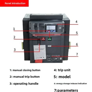 Interruptor Automático de Aire Original ACB E4S4000 R2000 PR121/P-LI FHR 3P NST 2000A, Corriente 75kA, Capacidad de Ruptura E4S4000 R2000 PR121/P- - Product Image 2