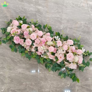 Arche <span class=keywords><strong>de</strong></span> fleurs artificielles, roses blanches, guirlandes florales, verdure, arche florale <span class=keywords><strong>pour</strong></span> rideaux transparents, porte, mariage, fête, mur, décoration <span class=keywords><strong>de</strong></span> cérémonie - Product Image 3