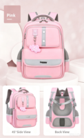 Sac à dos scolaire grande capacité pour étudiants, imperméable en polyester, cartable souple pour les classes de CP à la 6ème