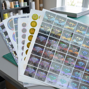 Custom Holographic Vinyl Adhesive <b>Sticker</b> Anti-Counterfeit Packaging <b>Security</b> Label Warranty Gift Craft Use Model 08 - Product Image 3