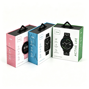 Luxury <b>Foldable</b> Magnetic Smart Watch Packaging <b>Box</b> Rigid Paper Gift <b>Box</b> with EVA Insert for Electronics - Product Image 3