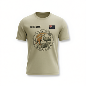 T-shirt personalizzata per il Giorno dell'Australia con icona canguro e barbecue, regalo per il 26 gennaio - Product Image 2