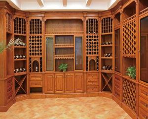 Luxe Villa Wijnopslagruimte Op Maat Massief Houten Barkast Euro Moderne Stijl Bar Kast Wijnkelder - Product Image 3