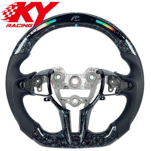 Auto <b>Interior</b> <b>Accessories</b> for Hyundai Elantra N I20N I30N VelosterN Kona N Forged Carbon Fiber LED Display Car Steering Wheel - Product Image 1