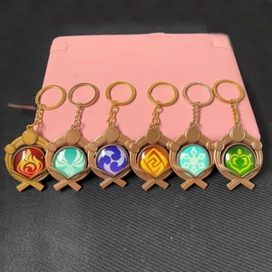 Jeu Genshin Impact Vision Lnazuma Ganyu Keqing Wendi Xiao porte-clés lumineux 7 éléments armes oeil <span class=keywords><strong>de</strong></span> dieu Original jouet porte-clés - Product Image 1