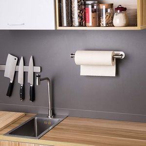 <b>Kitchen</b> <b>paper</b> towel and plastic wrap holder, no-drill toilet <b>paper</b> storage rack, wall-mounted - Product Image 2