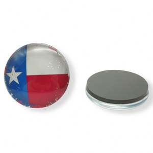 Autocollant 3D personnalisé en forme ronde, aimant de réfrigérateur en verre magnétique - Product Image 6