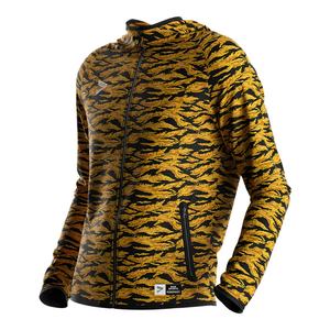 Survêtement de lutte décontracté personnalisé par sublimation pour l'extérieur, veste de survêtement noire et rouge avec fermeture éclair, sweat à capuche zippé pour homme - Product Image 1