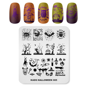Plaques de tamponnage pour ongles en acier inoxydable à thème Halloween, pochoirs souples pour nail art, pour manucure en salon - Product Image 6