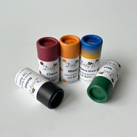 100% emballage rond biodégradable baume à lèvres écologique Kraft carton PaperTubes Push up déodorant bâton cylindre conteneurs