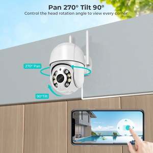 Triple Len Cctv Caméra 8K Wifi Plafond Extérieur 4K 16Mp Sécurité 3 Bluetooth Audio So To <span class=keywords><strong>Secret</strong></span> Cc Affiche C'est Un Chota - Product Image 3