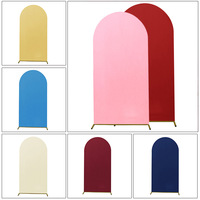 Conjunto de fondo de fiesta de cumpleaños de alta elasticidad de Venta caliente, tela de fondo de arco de decoración de boda semicircular