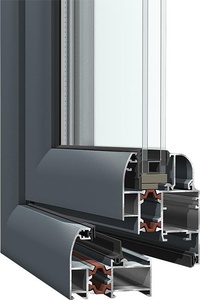 Perfiles de Aluminio CNW para Puertas y Ventanas de Vidrio, para Edificios Residenciales y Comerciales, Servicio de Corte OEM, Color Personalizado - Product Image 3