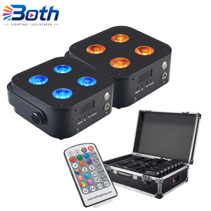 IR4 Rechargeable <b>LED</b> lighting 4X12W RGBWA UV 6IN1 Wireless DMX Battery <b>Light</b> for DJ Stage Show - Product Image 1